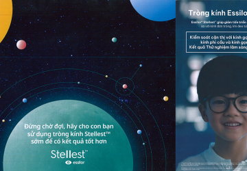 TRÒNG KÍNH ESSILOR STELLEST GIÚP GIẢM TIẾN TRIỂN CẬN THỊ TRUNG BÌNH ĐẾN 67%