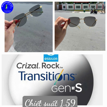TRÒNG ĐỔI MÀU LỌC ÁNH SÁNG XANH TRANSITIONS GEN S- CHIẾT SUẤT 1.59AS- ĐỔI MÀU KHÓI