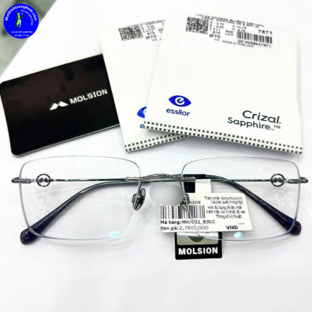 TRÒNG KÍNH ÁNH SÁNG XANH ESSILOR CRIZAL SAPPHIRE- CHIẾT SUẤT 1.59