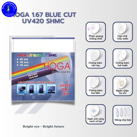 TRÒNG CẮT ÁNH SÁNG XANH HOGA CHIẾT SUẤT 1.67
