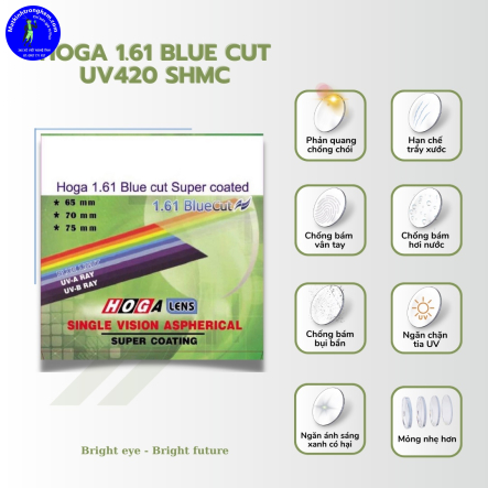 TRÒNG CẮT ÁNH SÁNG XANH HOGA CHIẾT SUẤT 1.61