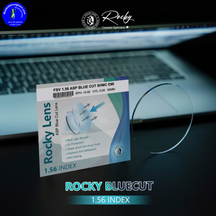 TRÒNG KÍNH CẮT ÁNH SÁNG XANH ROCKY CANADA- CHIẾT SUẤT 1.56
