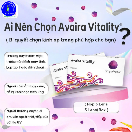 KÍNH ÁP TRÒNG SILICON HYDROGEL AVAIRA VITALITY- COOPERVISION MỸ