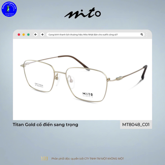GỌNG KÍNH TITAN VIỀN MẢNH THƯƠNG HIỆU MITO- NHẬT