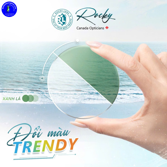 TRÒNG KÍNH ĐỔI MÀU TRENDY ROCKY CANADA 1.56- ĐỔI MÀU XANH GREEN