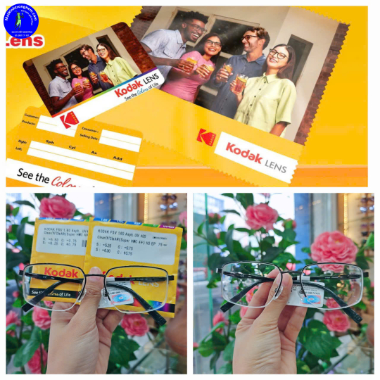 TRÒNG KÍNH ÁNH SÁNG XANH KODAK UVBLUE LENS- CHIẾT SUẤT 1.56