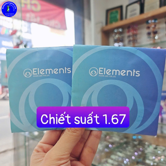 TRÒNG KÍNH CẮT ÁNH SÁNG XANH ELEMENTS SINGAPORE- Elements Blue UV Cut Night ar- chiết suất 1.67
