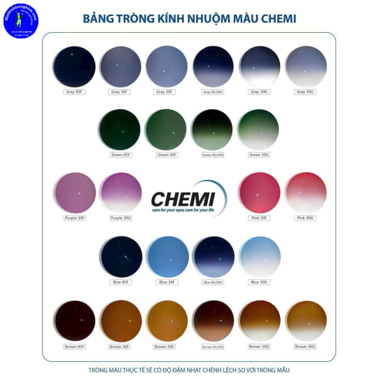 TRÒNG KÍNH MÁT CÓ ĐỘ CẬN CHEMI HÀN QUỐC- CHIẾT SUẤT 1.67U1/U2/U6