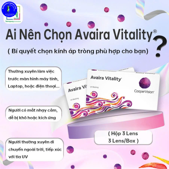 KÍNH ÁP TRÒNG SILICON HYDROGEL AVAIRA VITALITY- COOPERVISION MỸ